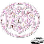 Princess Print Monogram Car Decal (Personalized)