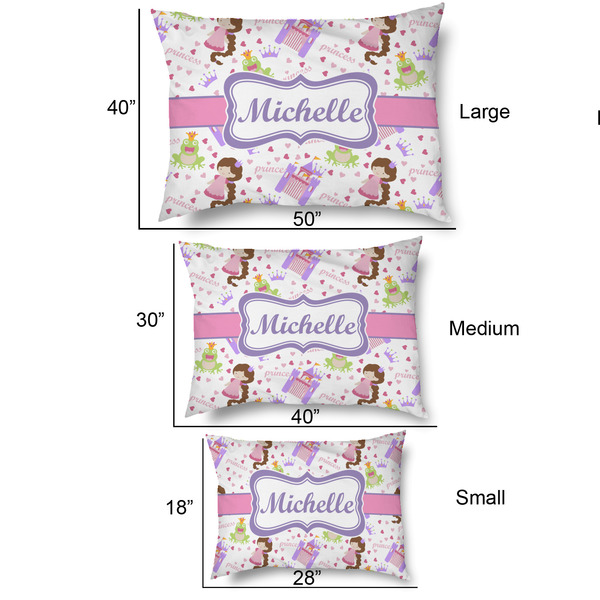 Princess Print Outdoor Dog Beds - SIZE CHART