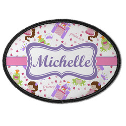 Princess Print Iron On Oval Patch w/ Name or Text