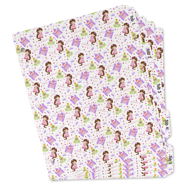 Custom Princess Print Binder Tab Divider - Set of 5 (Personalized)