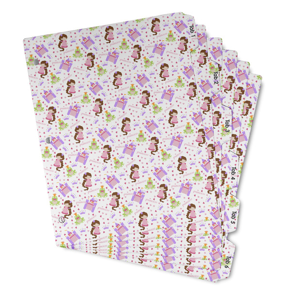 Custom Princess Print Binder Tab Divider - Set of 6 (Personalized)