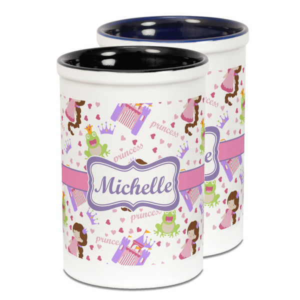 Custom Princess Print Ceramic Pencil Holder - Large
