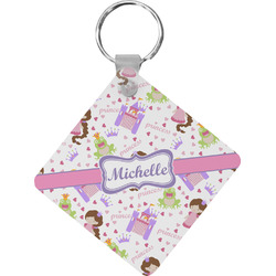 Princess Print Diamond Plastic Keychain w/ Name or Text