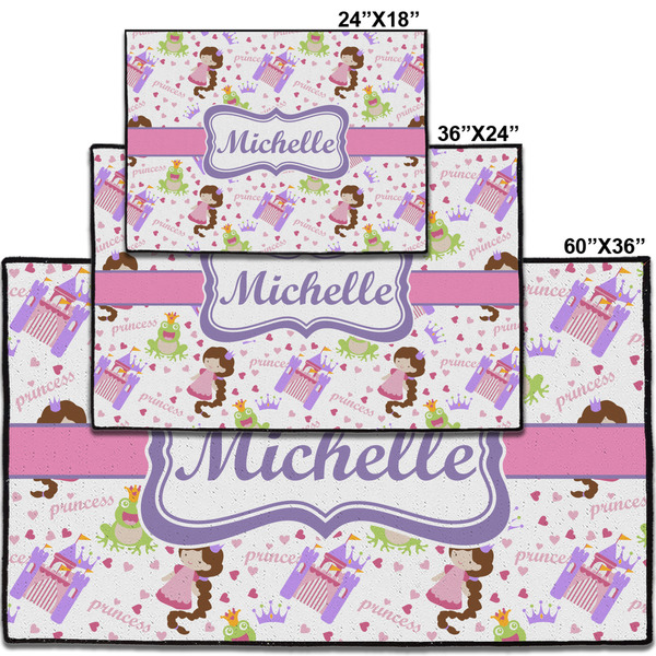 Princess Print Personalized Door Mat - Group Parent IMF