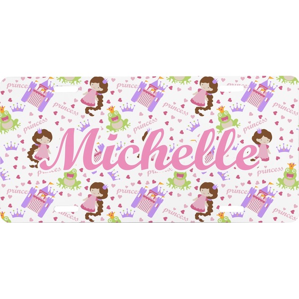 Custom Princess Print Front License Plate (Personalized)