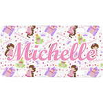 Princess Print Mini / Bicycle License Plate (4 Holes) (Personalized)