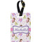 Princess Print Plastic Luggage Tag - Rectangular w/ Name or Text