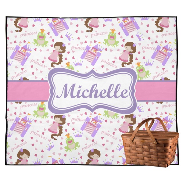 Custom Princess Print Outdoor Picnic Blanket (Personalized)