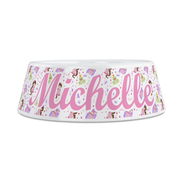 Princess Print Plastic Dog Bowls - Medium - FRONT