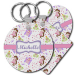 Princess Print Plastic Keychain (Personalized)