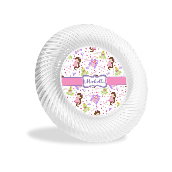 Custom Princess Print Plastic Party Appetizer & Dessert Plates - 6" (Personalized)