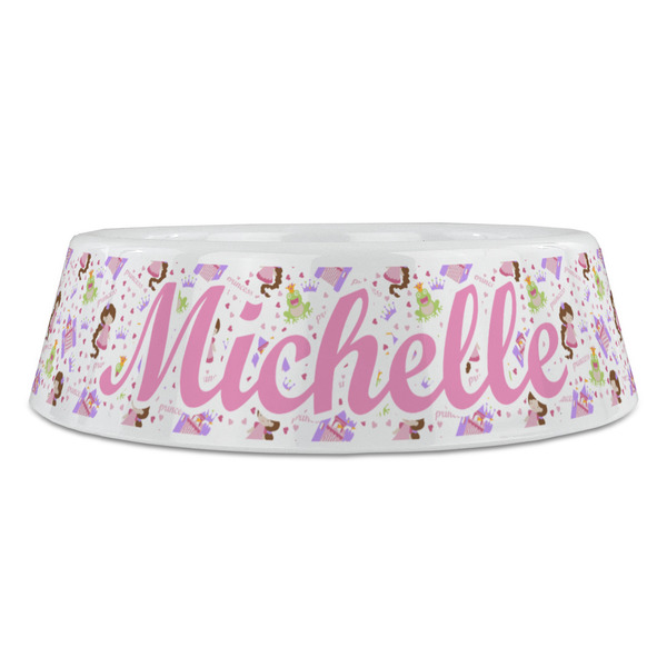 Princess Print Plastic Pet Bowls - Large - FRONT