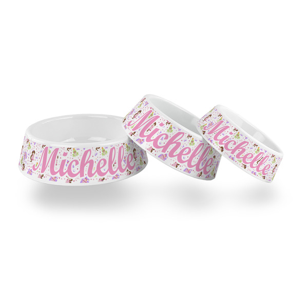 Princess Print Plastic Pet Bowls - PARENT MAIN