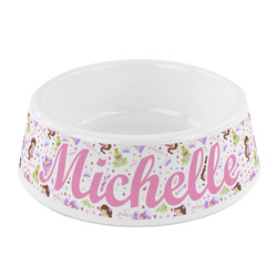 Princess Print Plastic Dog Bowl - Small (Personalized)