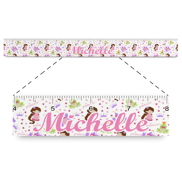 Custom Princess Print Plastic Ruler - 12" (Personalized)