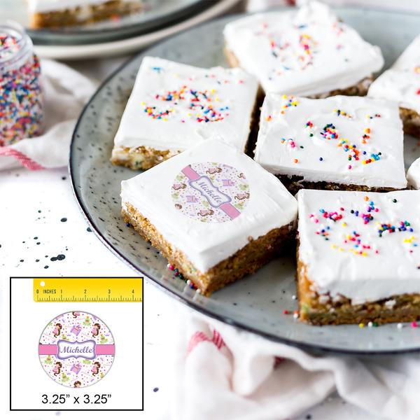 Princess Print Printed Icing Circle - Large - In Context