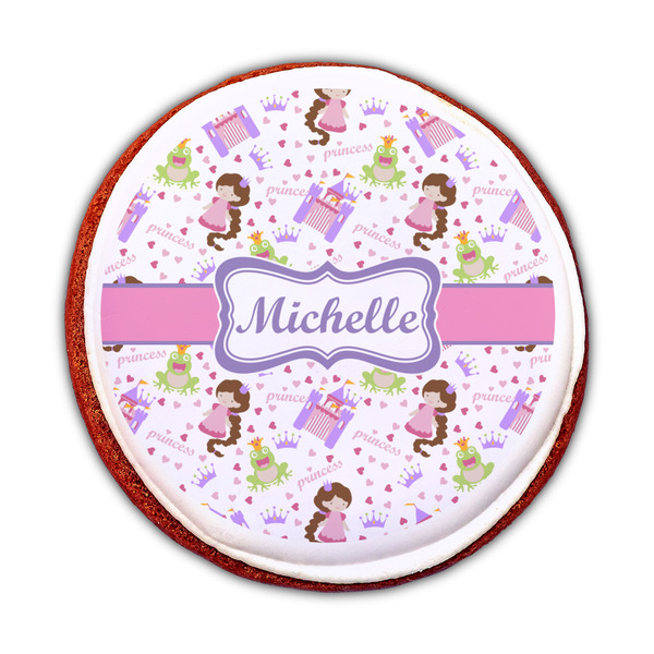 Princess Print Printed Icing Circle - Medium - On Cookie