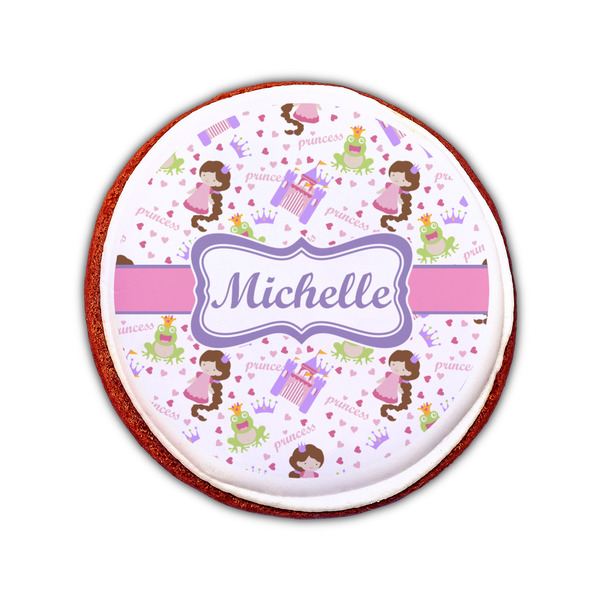 Princess Print Printed Icing Circle - Small - On Cookie