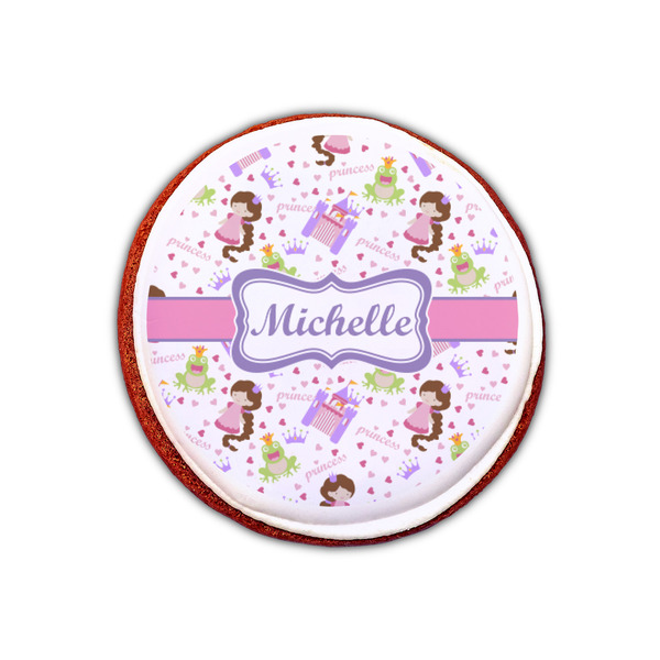 Princess Print Printed Icing Circle - XSmall - On Cookie