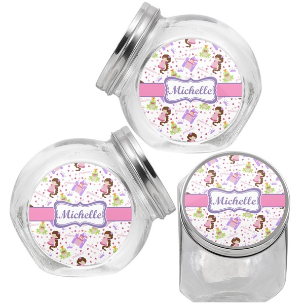 Princess Print Puppy Treat Jar - Top Left Right