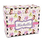 Princess Print Wood Recipe Box - Full Color Print (Personalized)