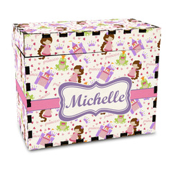 Princess Print Wood Recipe Box - Full Color Print (Personalized)