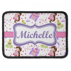 Princess Print Iron On Rectangle Patch w/ Name or Text