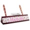 Princess Print Red Mahogany Nameplate with Business Card Holder (Personalized)