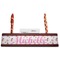 Princess Print Red Mahogany Nameplates with Business Card Holder - Straight