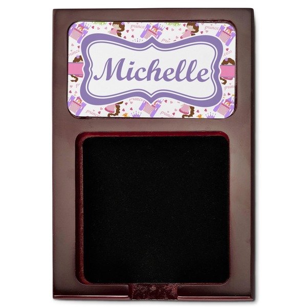 Princess Print Red Mahogany Sticky Note Holder - Flat