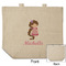 Princess Print Reusable Cotton Grocery Bag - Front & Back View
