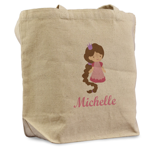 Custom Princess Print Reusable Cotton Grocery Bag (Personalized)