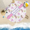 Princess Print Round Beach Towel Lifestyle