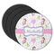 Princess Print Round Rubber Backed Coasters - Set of 4 (Personalized)