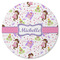 Princess Print Round Rubber Backed Coaster (Personalized)