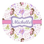 Princess Print Round Decal - XLarge (Personalized)