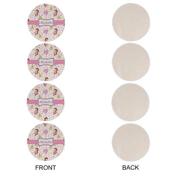 Princess Print Round Linen Placemats - APPROVAL Set of 4 (single sided)