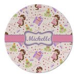 Princess Print Round Linen Placemat (Personalized)