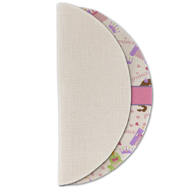 Princess Print Round Linen Placemats - HALF FOLDED (single sided)