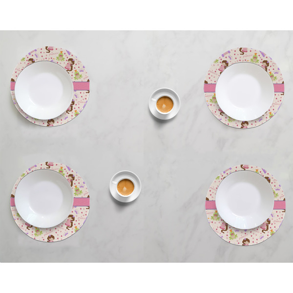 Princess Print Round Linen Placemats - LIFESTYLE (set of 4)
