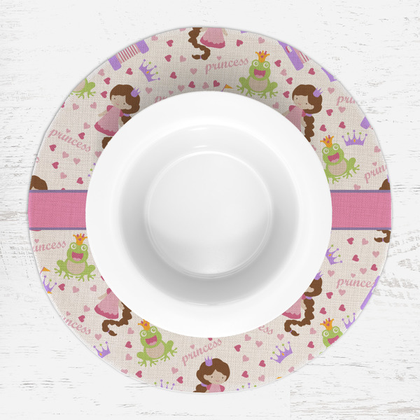 Princess Print Round Linen Placemats - LIFESTYLE (single)