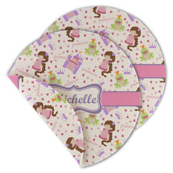 Princess Print Round Linen Placemat - Double Sided (Personalized)