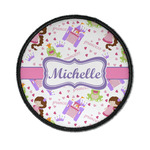 Princess Print Iron On Round Patch w/ Name or Text