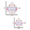 Princess Print Round Pet ID Tag - Large - Comparison Scale
