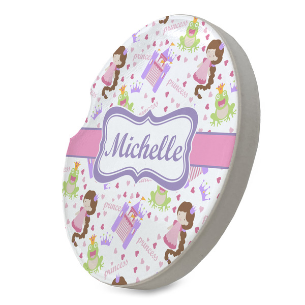 Princess Print Sandstone Car Coaster - STANDING ANGLE