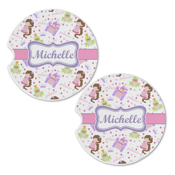 Princess Print Sandstone Car Coasters - Set of 2