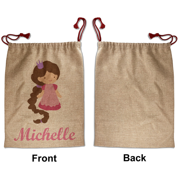 Princess Print Santa Bag - Approval - Front