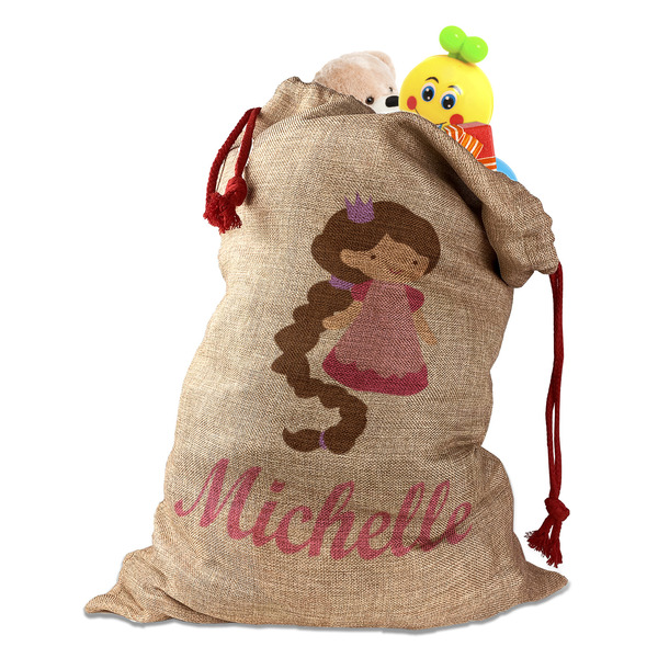 Custom Princess Print Santa Sack (Personalized)