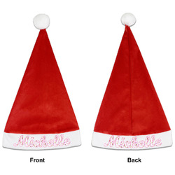 Princess Print Santa Hat - Front & Back (Personalized)