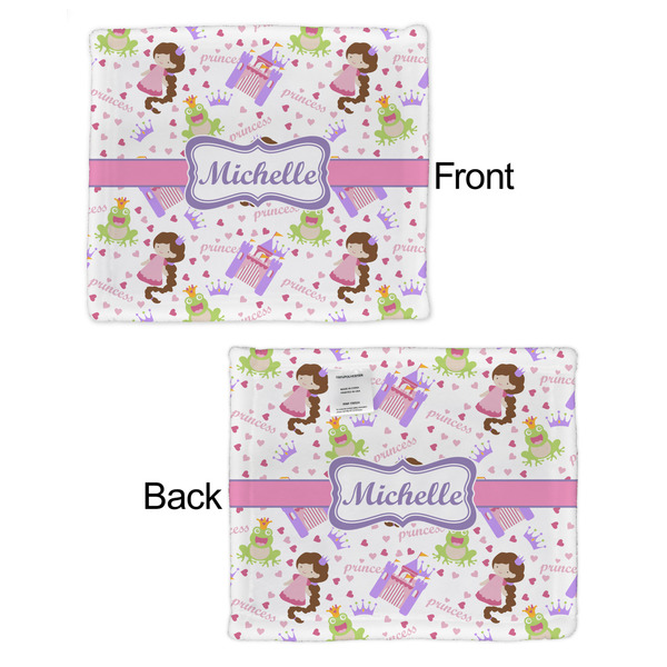 Princess Print Security Blanket - Front & Back View